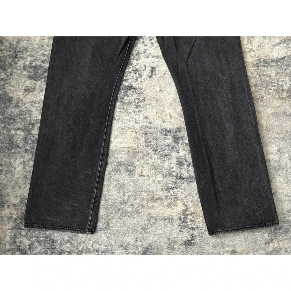 Levis 501 Jeans Mens 40x34 (Fits 38x32) Black Denim Straight Leg Button‎ Fly